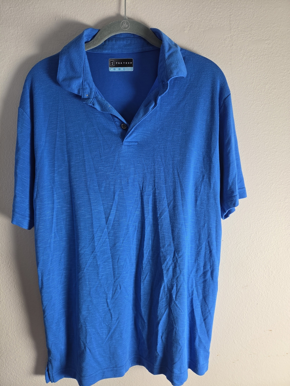 PGA Tour Bright Blue Short-Sleeve Polo